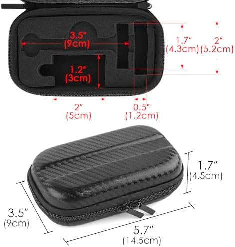 Linkidea Hard Shell Travel Case with Shaving Kit Storage for Short/Long Handled Razor Blades and Attachments - Compatible with Double Edge Safety Razors