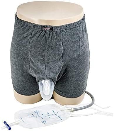 Urine Bags for Men Male Urinal - Stadium Buddy for Men - Wearable Men's Urinal with Elastic Waistband & Two 500ml Urine Collection Bag - Reusable Urine Collector (XL)