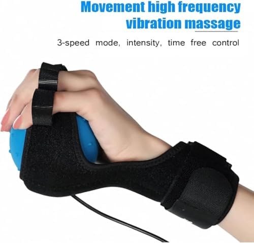 Stroke Hemiplegia Fingers Recovery Massage Ball, Electric Heating Finger Massage Exercise Ball for Therapy Rehabilitation Spasm Dystonia Hemiplegia Finger Training