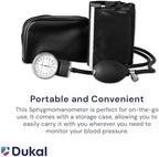 Tech-Med Standard Manual Blood Pressure Cuff | Precise Monitoring Blood Pressure Cuff Manual and Sphygmomanometer | Black Nylon BP Cuff Manual