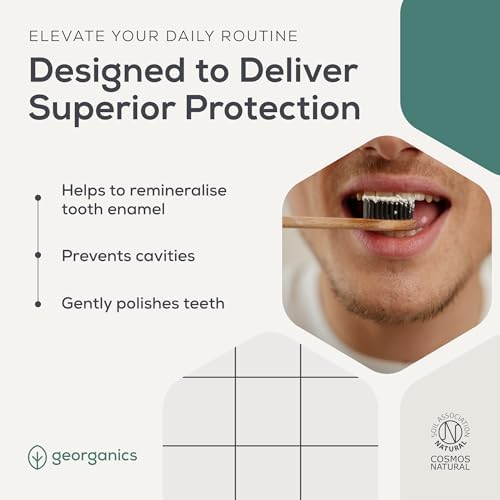 Georganics Toothpaste - 75ml (2.54 Fl Oz) - for Fresh Breath - Mint Flavor - Gentle Daily Care - Recyclable Aluminum Tube – Made in The UK