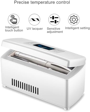 gernie Insulin Cooler Case, Rechargeable Portable Diabetic Cooler Box Mini Drug Refrigerator with LCD Display Mini Medicine Refrigerator, 2-3 Pen Diabetic Box for Car, Travel, Home
