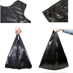 200 Counts Kitchen Garbage Bags and 1.8mil Thick Black Trash Bag with Handles, 14x21.6 Inch 3-4 Gallon Picnic, Kitchen, Daily Use, Bedroom Waste Bin Garbage Bags, Bulk Bags
