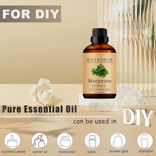 Marjoram Essential Oils, 60ML Pure and Natural Essential Oil for Aromatherapy Diffuser - Marjoram /2 Fl Oz