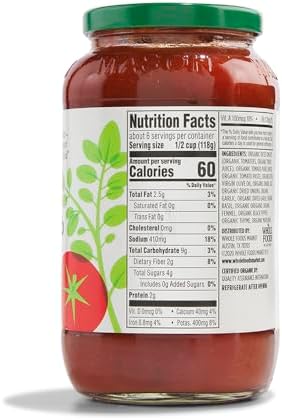 365 by Whole Foods Market, Organic Italian Herb Pasta Sauce, 25 Ounce