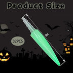 Tlswshsy 32 Pcs Halloween Glowing Pumpkin Teeth, Spooky Pumpkin Carved Fangs, Jack O Lantern Teeth for Halloween Party Carved Decorative Accessories School Handicraft DIY Activities
