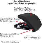 Carex Uplift Premium Seat Assist With Memory Foam - Chair Lift And Sofa Stand Assist - 70% Seat Lift Assistance Up To 230lbs, Standard