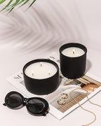 Desert Eclipse Scented Candle | Cardamom, Orange Peel, Sea Salt & Amber | 10 oz Hand-Poured Coconut Apricot Wax | 45+ Hour Clean Burn | Modern Luxury Home Fragrance