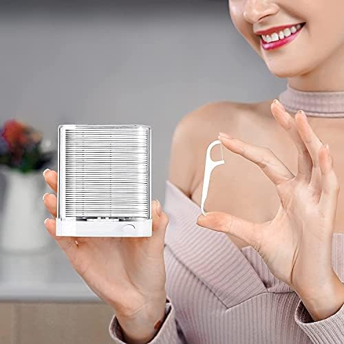Holy Rose Dental Floss Picks Dispenser,Adults for Clean Teeth Floss Sticks Toothpick,Automatic Pop-Up Organiser Case with Flossers 88 Count,Flosser Holder Container is Perfect Tool for Tooth Care.