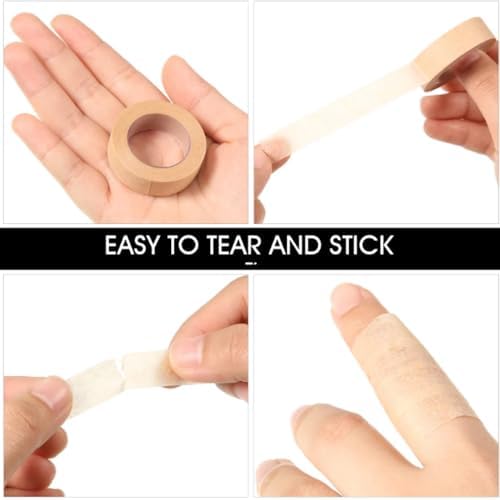 Flexible Skin Paper Tape Non Woven Breathable, Nose Tape Self Adhesive for Wound Injuries Swelling Sports Household Supplies,10 Rolls - Size:0.5in X 10 Yards