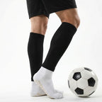 3 Pairs Pre Cut Football Sock Sleeves, 3 Colors Shin Guard Sleeves, Soft Breathable Soccer Sock, Elastic Leg Sleeve for Men Women Soccer Basketball Running Cycling