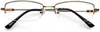 Computer Reading Glasses Mens Womens Half Rim +3.00 Gold Color Radiation Protection Readers