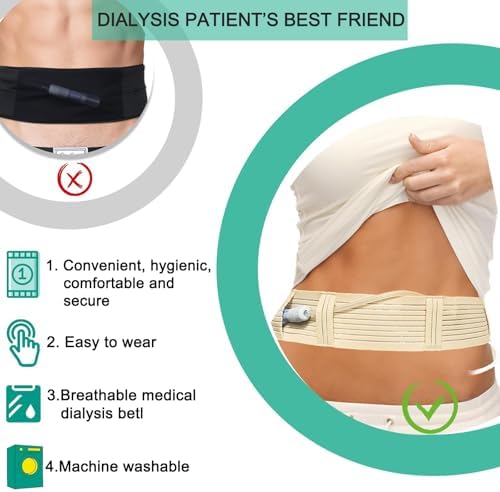 PD Catheter Holder Belt for Women & Men | Peritoneal Dialysis Accessories | Feeding Tube Belt | Dialysis Accessories | Ostomy Belt | Lanyard,L