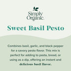 Simply Organic Sweet Basil Pesto, Organic, 0.53 Ounce (Pack of 12)