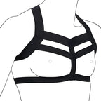 Men's Elastic Harness Belt Costume Body Chest Harness Belt for Men, Shoulder Sexy Punk Body Harness, Adjustable Buckle Clothes Outfits, Nightclub Cosplay Clubwear