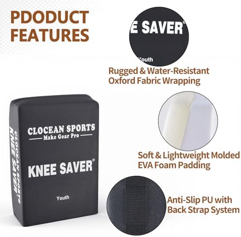 Soft Cushioned Catcher Knee Support, Multi Sided Design Catcher Knee Pads, Baseball Softball Catcher Sitting Pad Behind the Knee, Catcher's Gear Knee Wedge to Relieve Stress for Youth Kid