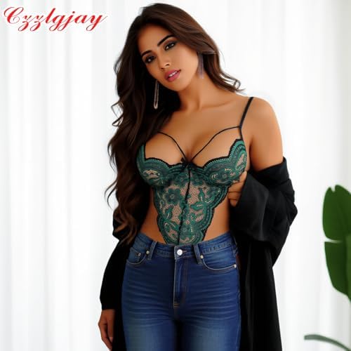 Lingerie for Women Sexy Lace Babydoll Teddy Bodysuits Strap Underwear One-Piece Pajama