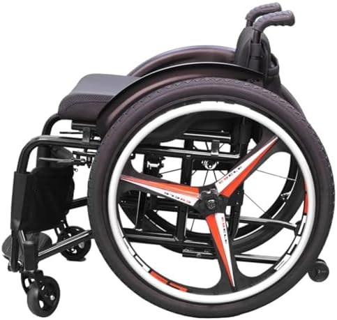 24 Inch Sports Wheelchair Rear Wheel, 24x1.75 Pneumatic Tire, Magnesium Alloy Wheel Hub, Wheelchair Replacement Wheel, Bearing: 12.7mm