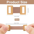 30 Pcs Brown Elastic Bandage Clips, Reusable Bandage Clips with Stretch Metal Clasps, Secure Fastening Clips for Fixing Various Bandages and Gauze, Bandaging Supplies