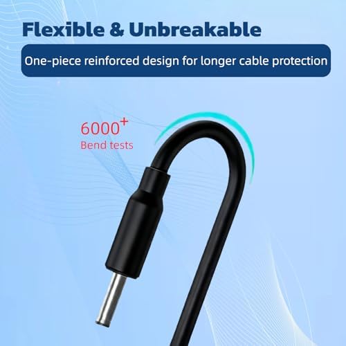 Charger Cord Replacement for Bitvae D2/R1/R2/S2 Electric Toothbrush, Compatible with Fairywill, Vekkia, Mornwell & More, Black