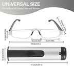 I-Mag Executive Slim Metal Reading Glasses with Slide Open Hard Case