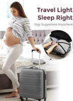 Momcozy Portable Pregnancy Pillow – W Shaped Maternity Support for Side Sleepers, Adjustable Travel Wedge Pillow for Back, Belly, and Hip Relief, Ideal for Pregnant Women, Deep Grey