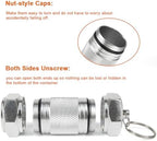 Shintop 2PCS High Capacity Aluminum Container Keychain Waterproof Pill Container