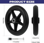 4PCS Rubber Wheel Replacement, 6 Inch Wheelchair Wheels for Walkers,Rubber Wheel Replacement, Anti-Slip Solid Caster Roller Wheels,Universal Wheelchair Replacement Wheel Accessories for Walkers