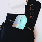 MUDOR 2 in 1 Contact Lens Case, Double Sided Contact Lens Travel Kit Includes Remover Tool with Tweezers,Dual Use Design for Contact Lens case and Glasses case (Marble Green)