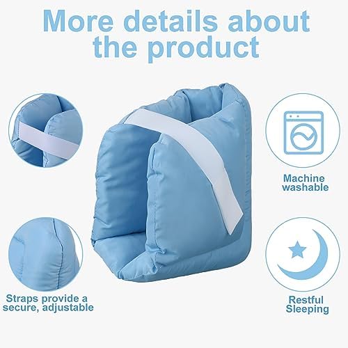 Panitay 4 Pcs Heel Protectors for Pressure Sores Heel Cushion Protector Pillows Foot Support Boot Protection for Pain Relief, Swollen Feet, Pressure Ulcers, Sore Ankles, Patients Supplies(Light Blue)