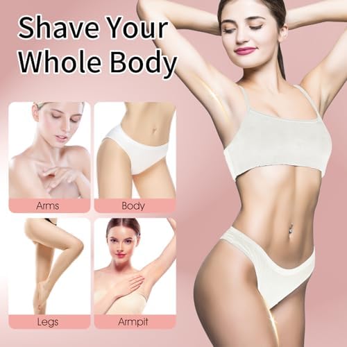 Electric Razors for Women, 5 in 1 Painless Rechargeable Dusk Shaver Womens, Women's Shavers Everything, Lady Leg/Bikini/Face Hair Removal Products, Female Wet Dry Shaving Machine