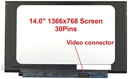 New 14" Screen Compatible with NT140WHM-N61 NT140WHM-N51 NT140WHM-N46 Narraw Edge, No Bracket HD 1366X768 WXGA Slim Laptop LED LCD Replacement