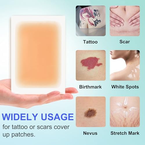 Tattoo Cover Up Patch Waterproof Tattoo Cover Up Tape Concealing Tape Sticker for Tattoos Scars Birthmarks(Fair Skin)