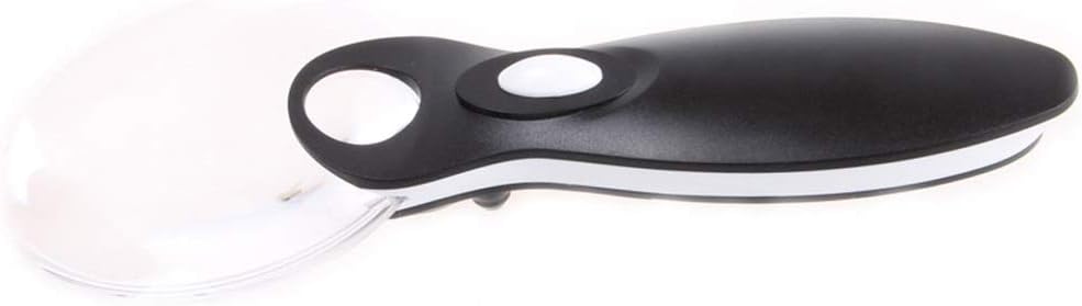 Magnifying Glass,4X8X Handheld Optical Lenses Magnifying Glass with Light Lens 9cm in Diameter Magnifier