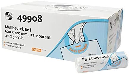 Bin Liners DEISS Universal Plus 60 L for Office Waste