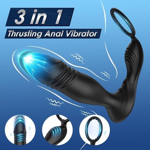 10 Modes Prostrate Device and one-Touch Recovery Portable Soft Silicone Easy to wear Silent and Waterproof Beautifully Packaged Boyfriend Valentines Gifts for Him VK7P3