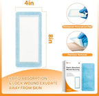 Carbou Super Absorbent Wound Dressing Pads 4"x 8", 10 Individual Pack, Non Adhesive Absorbent Bandages for Wound Care, Soft Highly Absorbent Dressing, Non Stick Gauze Pads for Wounds