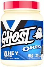GHOST Whey Protein Powder, Oreo - 1LB Tub, 25G of Protein - Flavored Isolate, Concentrate & Hydrolyzed Whey Protein Blend - Post Workout Shakes