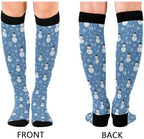 Wusikd Heartbeat Symbol Compression Socks for Women and Men Circulation Black Long Socks for Athletic Running 1