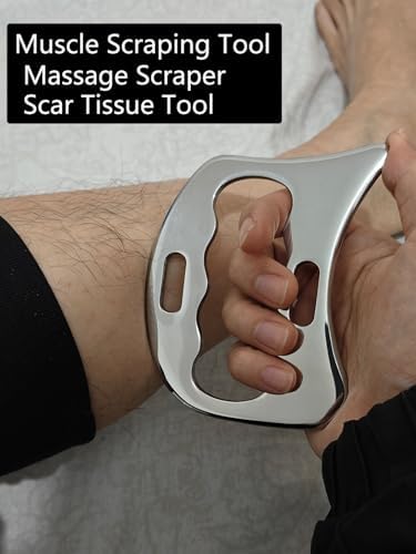 Muscle Scraper Stainless Steel Gua Sha Scraping Massage Tool Set IASTM Tools Great Soft Tissue Mobilization Tool(6pcs)