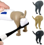 3 Pack Funny Pooping Dog B*tt Toothpaste Topper,Silicone Pooping Toothpaste Cap,Creative Dog Toothpaste Dispenser, Animal Funny Toothpaste Cover for Kids and Adults