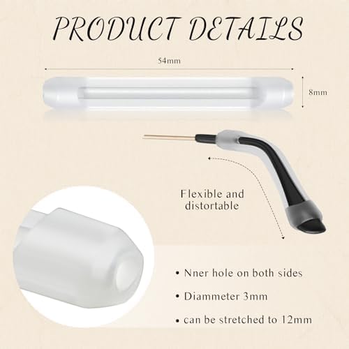 Frienda 12 Pairs Glasses Ear Cushion Silicone Eyeglass Ears Grip Anti Slip Glass Ear Hook Temple Tip Grippers(White)