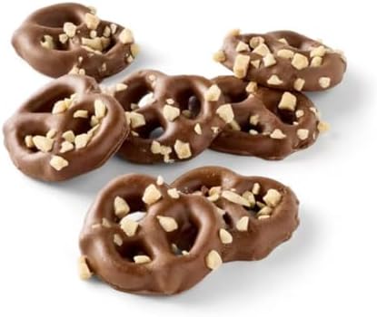 Milk Chocolate & Toffee Covered Mini Pretzels – Crunchy Snack Bites – Sweet & Salty Candy Treats – Resealable Bag – 6 oz