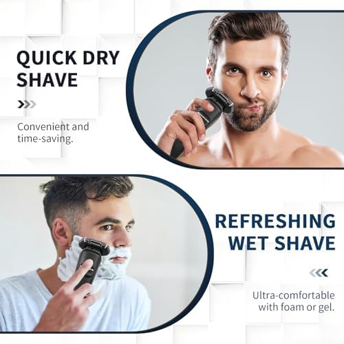 SH71/50 Replacement Shaving Heads Compatible with Phili*s Series S5000 (S5XXX) & S7000 (S7XXX) Shavers-Fits SH60/70, SH70/70 Models (Black-2pcs)