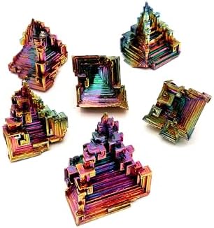 Rainbow Bismuth Crystal Stone Specimen for Collecting Decoration Wire Wrapping Wicca Reiki Energy Healing 99.99% USA Pure Mineral Element by Awesome Industries (200-300 Gram Weight)