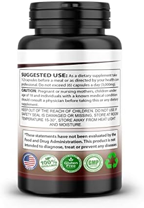 Chaga Mushroom Capsules 30% Polysaccharides - Organic Mushroom Supplement with Chaga Extract for Energy, Digestion, & Immune Support - Non-GMO, 60 Veggie Caps