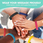 Reminderband Personalized Silicone Wristbands, Custom Silicone Bracelets, Customizable Bracelet, Custom Bracelets Rubber, Customized Rubber Bands 1/2 Inch Classic Bands