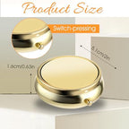 WLLHYF Pill Box Cute Small Pill Box for Purse & Pocket Medicine Organizer Travel Pillbox Waterproof Pill Case Metal Pill Container Holder for Vitamins, Fish Oil, Supplements(Gold)