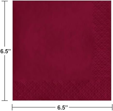 Creative Converting Burgundy Red Paper Lunch Napkins, 50 Count (Pack of 2)