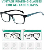 Eyekepper 4 Pack Reading Glasses - Pattern Design Readers for Women Men Reading +0.50